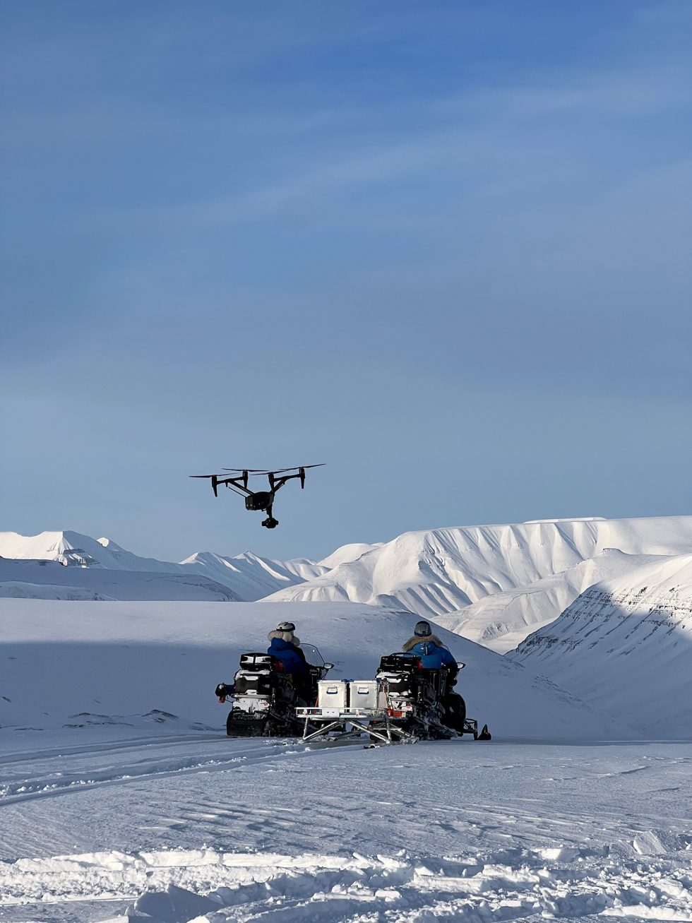 SQNC drone operator flying a DJI Inspire 3 on location